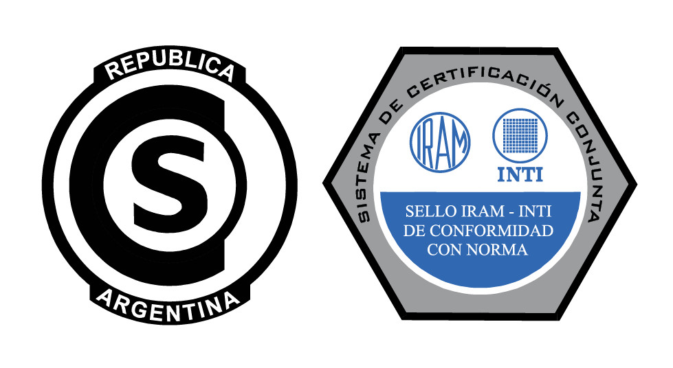 IRAM-INTI joint certification system for steel wire ropes. Lifts seal of approval. Standard IRAM 840 licensed DC -M- I91-001.1C1.